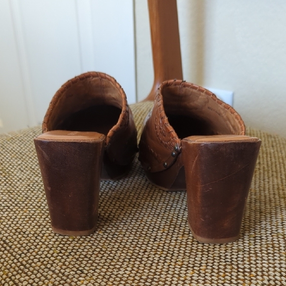 Brown Leather Clogs - Picture 2 of 5